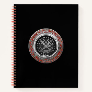 [110] Vegvisir - Viking Silver Magic Runic Compass Notebook
