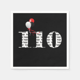110th Birthday party balloons Napkin