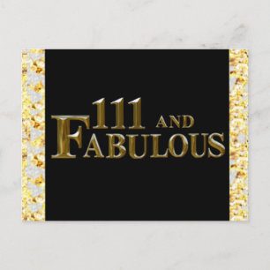 111 Birthday  Holiday Postcard