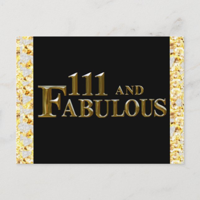 111 Birthday  Holiday Postcard (Front)