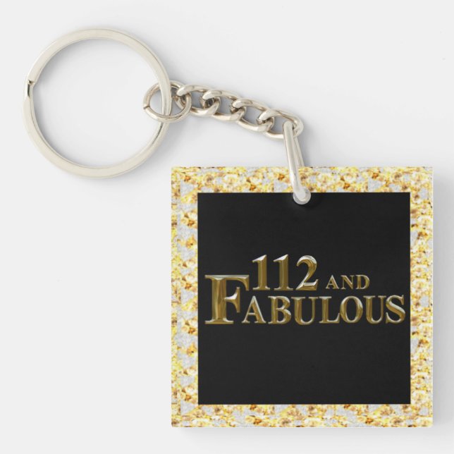 112 Birthday  Key Ring (Front)