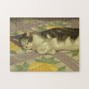1149 Cat on Quilt Jigsaw Puzzle