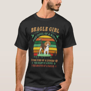 117 Beagle Girl - he Soul - The Fire - The Heart - T-Shirt