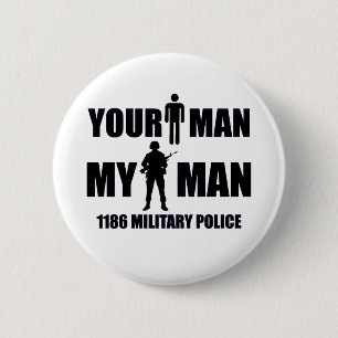 1186 Military Police My Man 6 Cm Round Badge