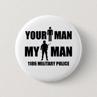 1186 Military Police My Man 6 Cm Round Badge