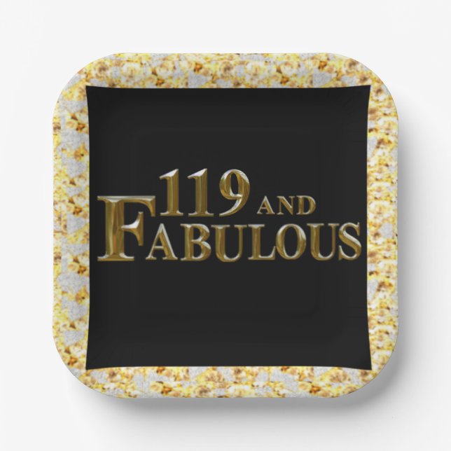 119 Birthday  Paper Plate (Front)
