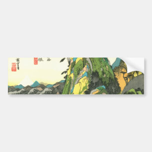 11. 箱根宿, 広重 Hakone-juku, Hiroshige, Ukiyo-e Bumper Sticker
