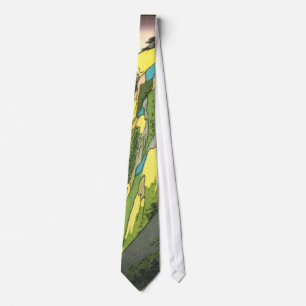 11. 箱根宿, 広重 Hakone-juku, Hiroshige, Ukiyo-e Tie