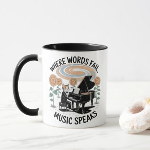11 0z Mug When Words Fail Music Speaks