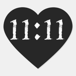 11:11 HEART STICKER