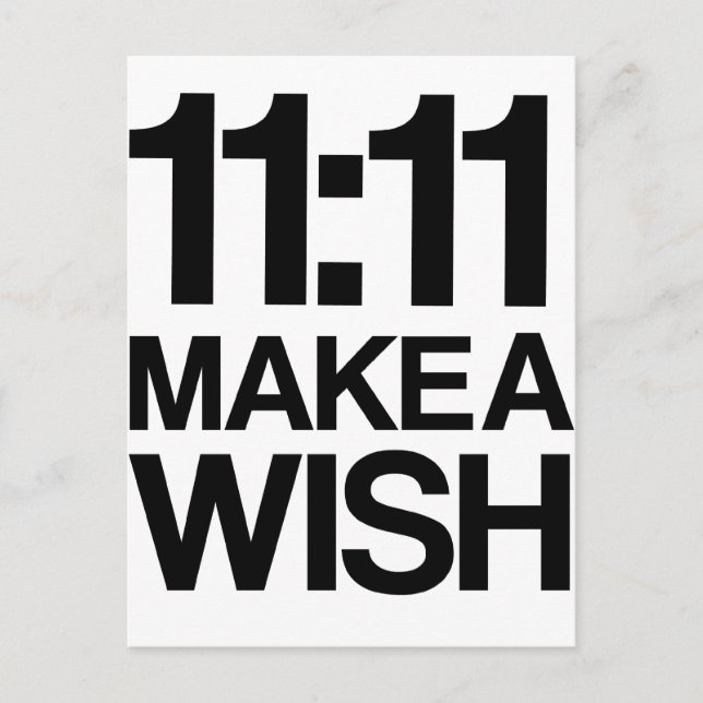 11:11 MAKE A WISH postcard (Front)