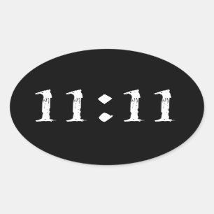 11:11 OVAL STICKER