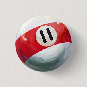 11 Ball 3 Cm Round Badge