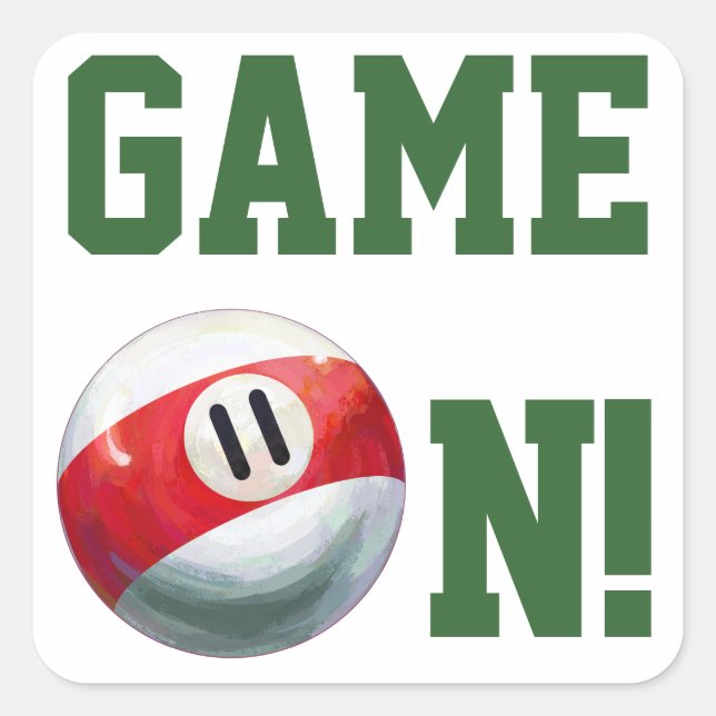 11 Ball Square Sticker (Front)