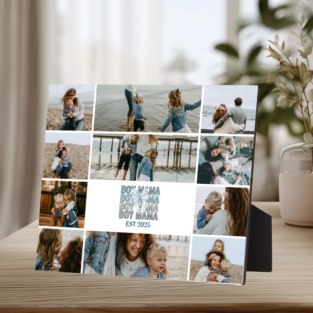 11 Boy Mama Custom Photo Collage Plaque (Creator Uploaded)