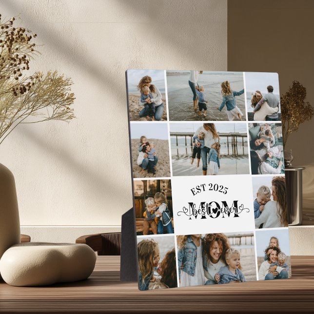 11 Custom Photo Collage Best Mum Ever  Plaque (Creator Uploaded)
