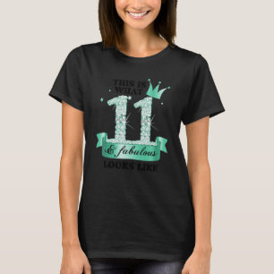 11 & Fabulous I Turquoise White Party Group Photo T-Shirt