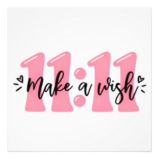 11 Make A Wish Cute Pink Typography Poster