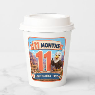 11 Months Baby Milestone Explorer Paper Cups
