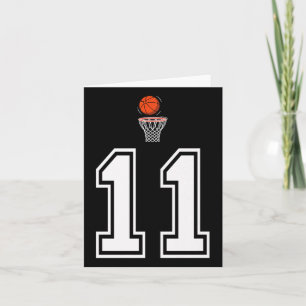 11 Number Basketball Style Vintage White Premium Card