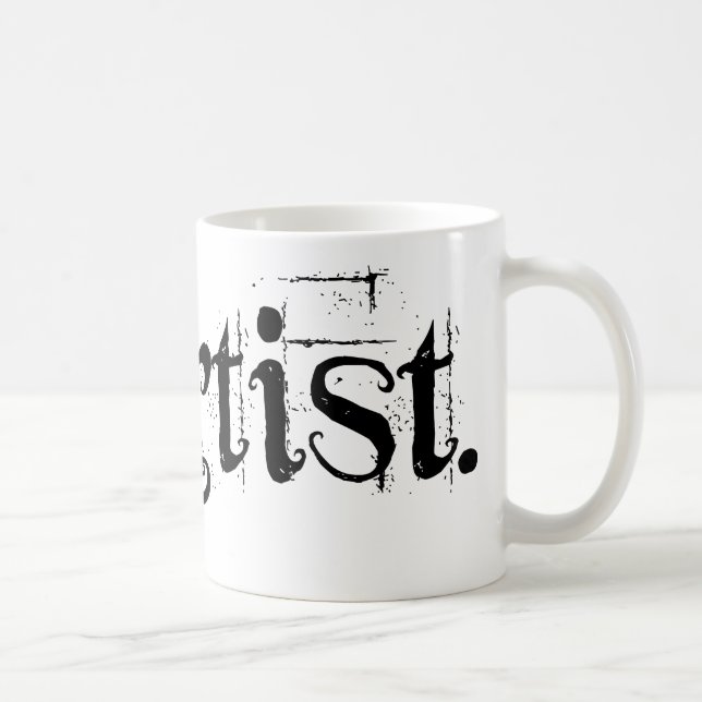 11 oz "Artist" white mug (Right)