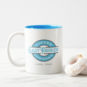 11 oz. coffee cup vintage style logo