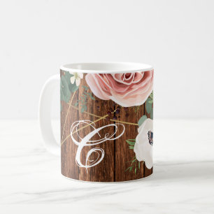 11 Oz. Coffee Mug Geometric Garden Rose Barn Wood