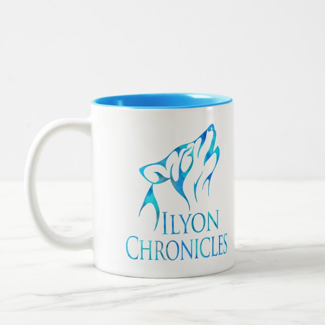 11 oz Ilyon Chronicles Blue Wolf Two-Tone Mug (Left)
