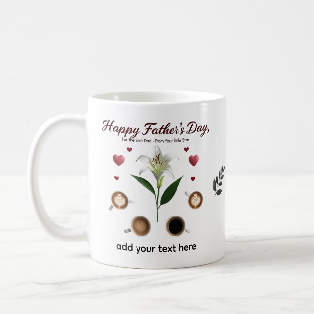 11 oz Personalised Classic Mug for Dad (Left)