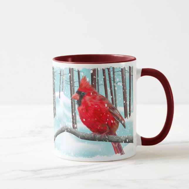 11 oz Red Cardinal Mug (Right)