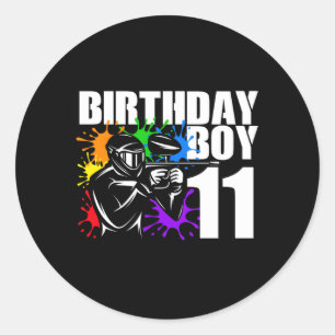 11 Paintball Py 11Th For Classic Round Sticker