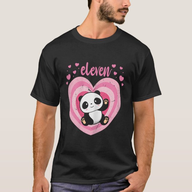 11 Panda 11Th B-Day T-Shirt (Front)