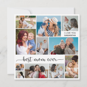 11 Photo Collage Best Mum Ever Greeting Card