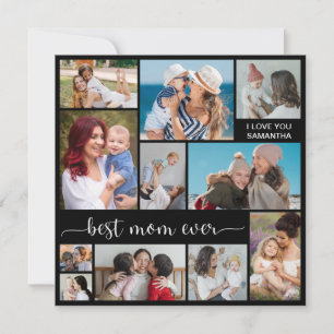 11 Photo Collage Best Mum Ever Greeting Card