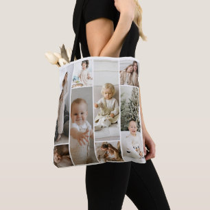 11 Photo collage template personalised Tote Bag