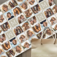 11 Photo Instagram Collage Custom Beige Monogram