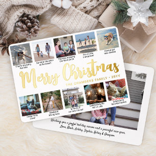 11 Photo Merry Christmas Simple Modern Calligraphy