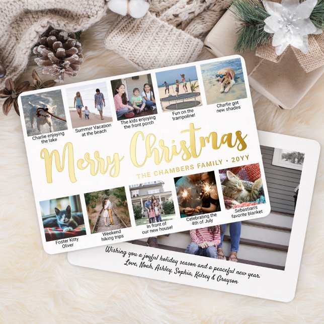 11 Photo Merry Christmas Simple Modern Calligraphy (Creator Uploaded)