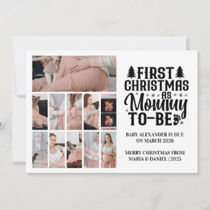 11 Photo Mummy to be Christmas Pregnancy  Holiday Card