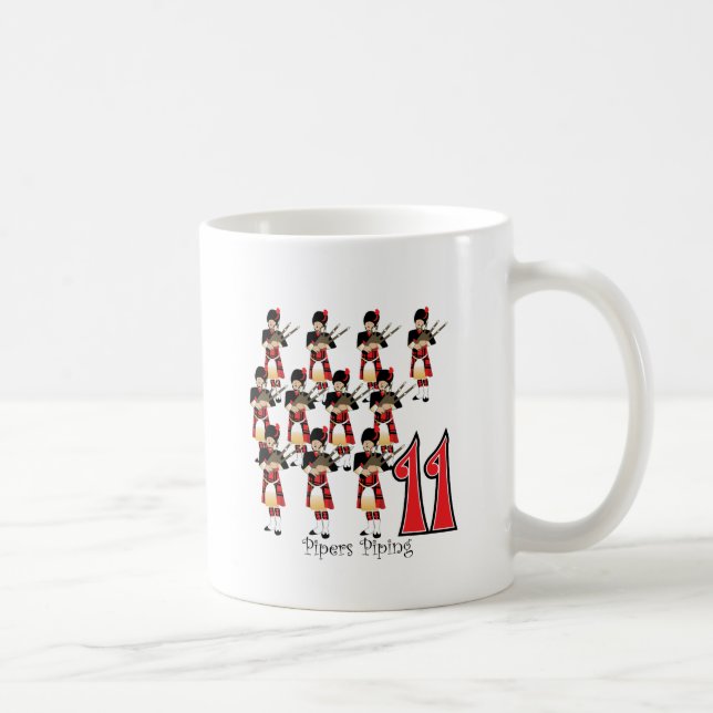 11 Pipers Piping Coffee Mug (Right)