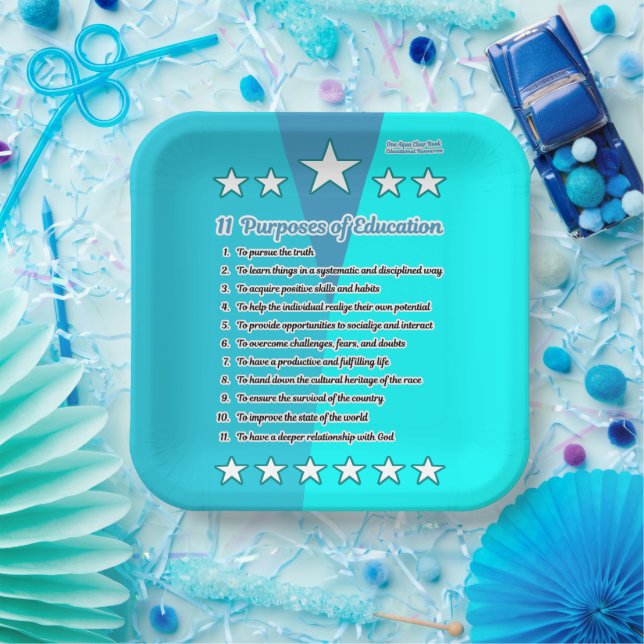 11 Purposes of Education Paper Plate (Party)