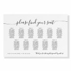 11 Tables Modern Find Your Seat Seating Chart