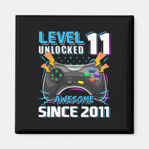 11 Unlocked Awesome 2011 Video Game 11th Birthday  Magnet