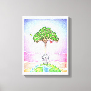 11"x14" CANVAS PRINT - FOOD FOR LIFE, SUSTAINABLE