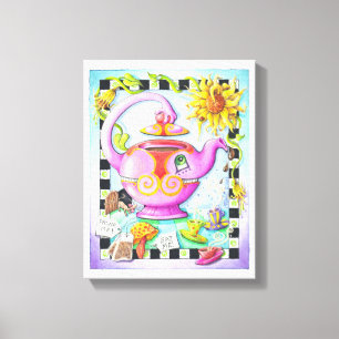 11"X14" CANVAS PRINT - MAD ABOUT TEA PARTY