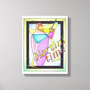 11"x14" CANVAS PRINT - MARTINI TIME, Cocktails