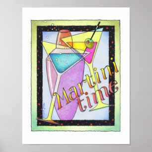 11"x14" POSTER - MARTINI TIME, Cocktails