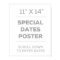 11" x 14" Special Dates Poster
