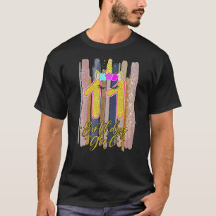 11 Year Old 11th Birthday Girl Teens Unicorn Face T-Shirt