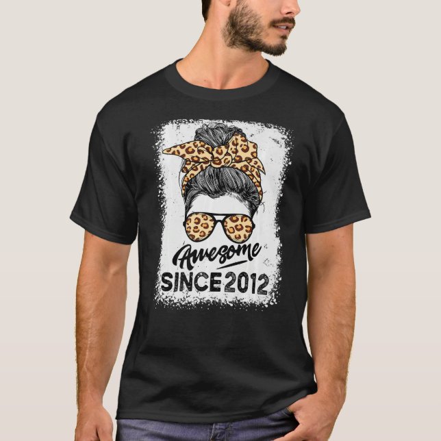 11 Year Old Awesome Since 2012 11th Birthday  Teen T-Shirt (Front)